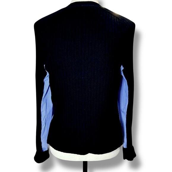 Veronica Beard Dalya Merino Wool Cardigan Sweater Black Size M Classic Luxury - Picture 8 of 11